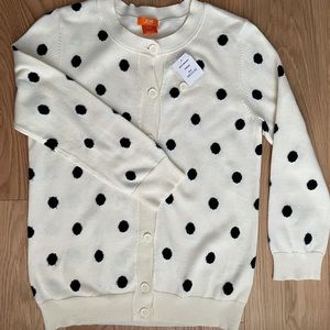 BNWT Joe Fresh Polka Dot Cardi